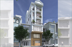 thiết kế lô phố tân cổ điển 6 tầng